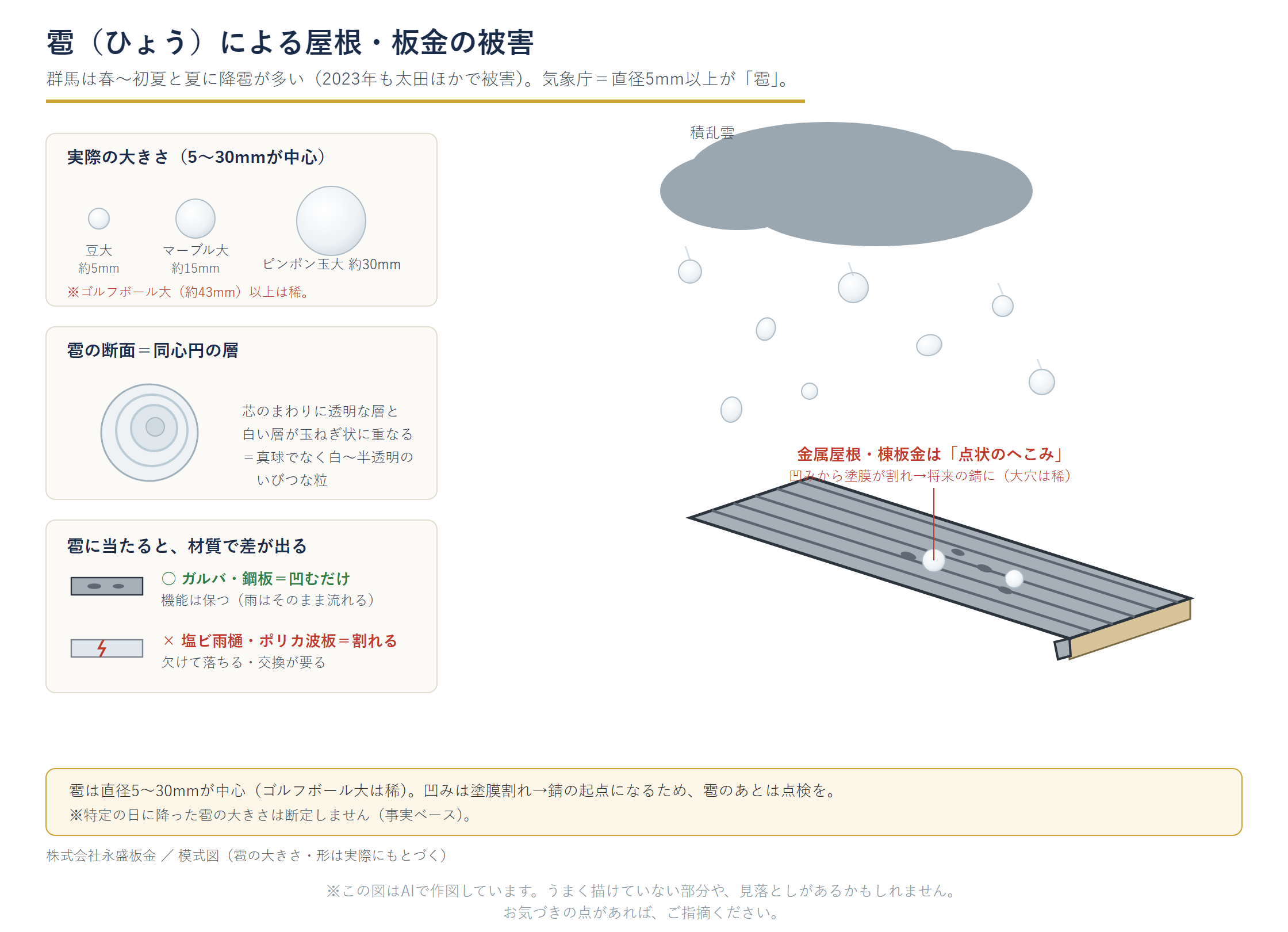 雹の発生メカニズム図