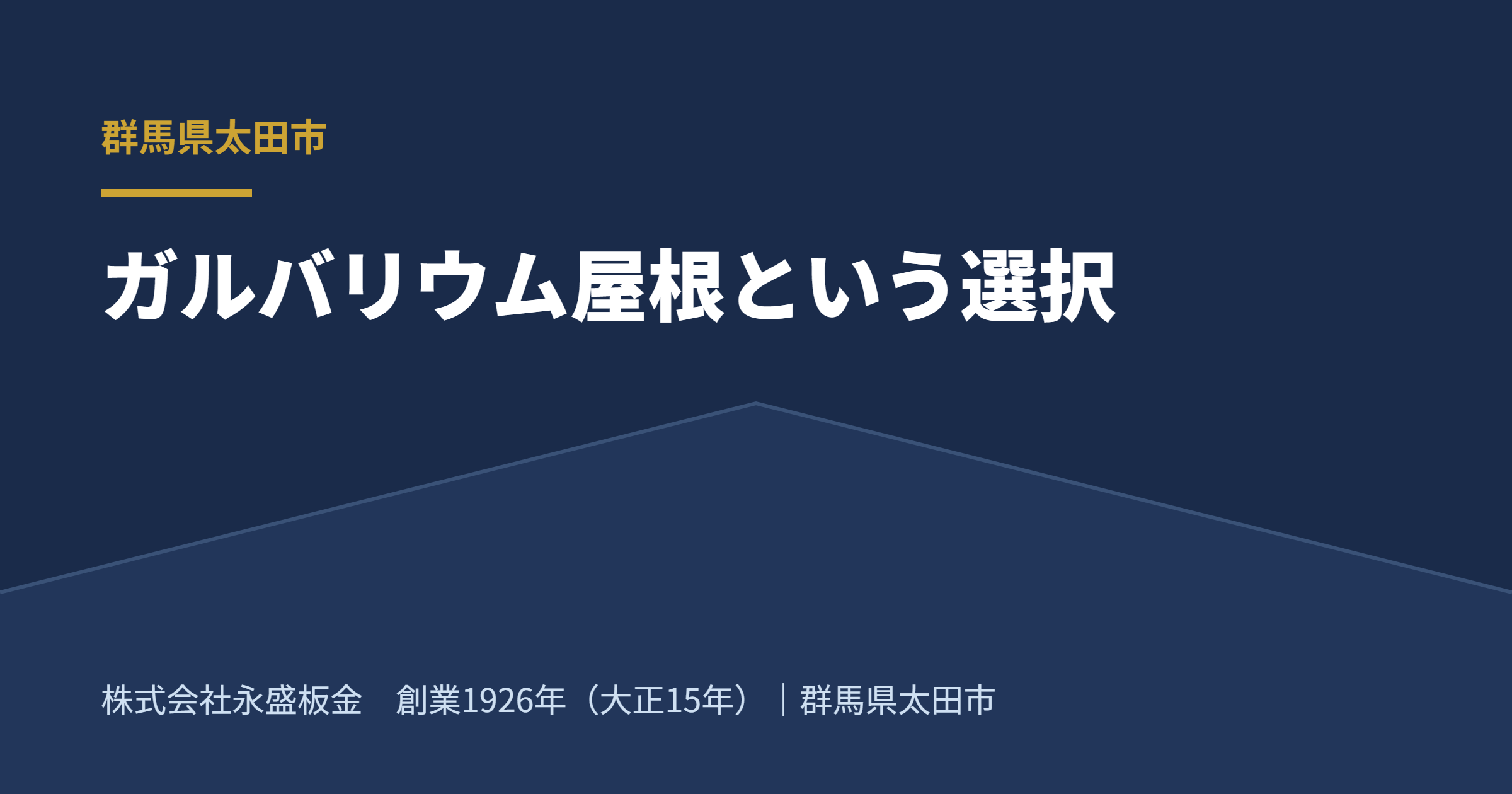 群馬・太田市のガルバリウム鋼板屋根のイメージ